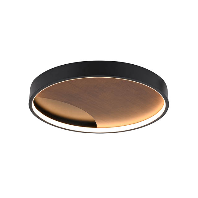 Modern wooden light fixtures  flush mount ceiling led light black color wood ceiling light dimmable indoor fixtures